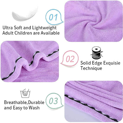 Premium Quick Dry Microfiber Hair Turban Towel (Buy One Get One Free)
